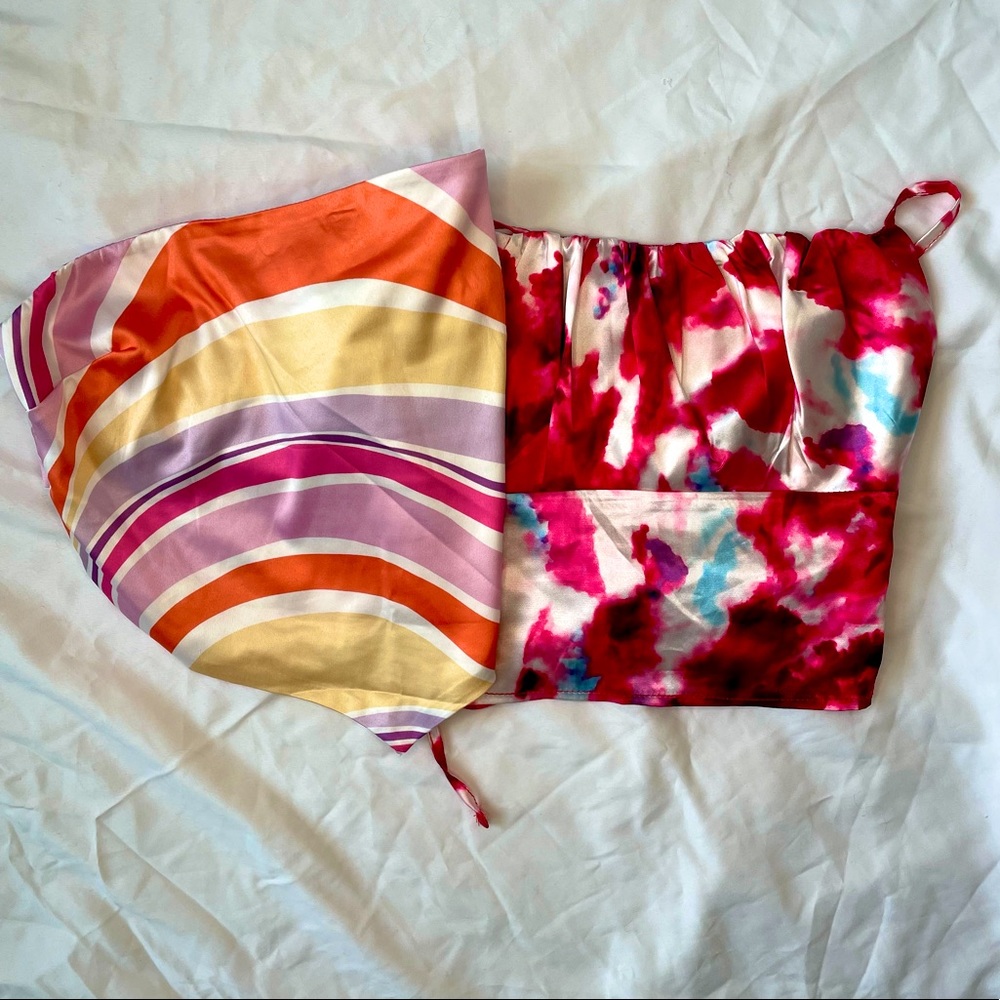BUNDLE 2 SMALL Colorful Summer Silk Tops